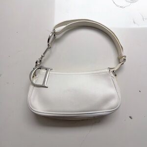 Christian Dior D Charm White Pochette Shoulder Bag